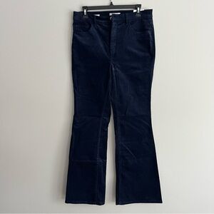 LOFT Navy Corduroy Slim Flare Pants 29